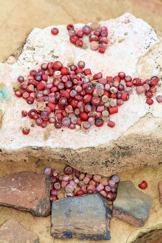 Red Indian trade beads