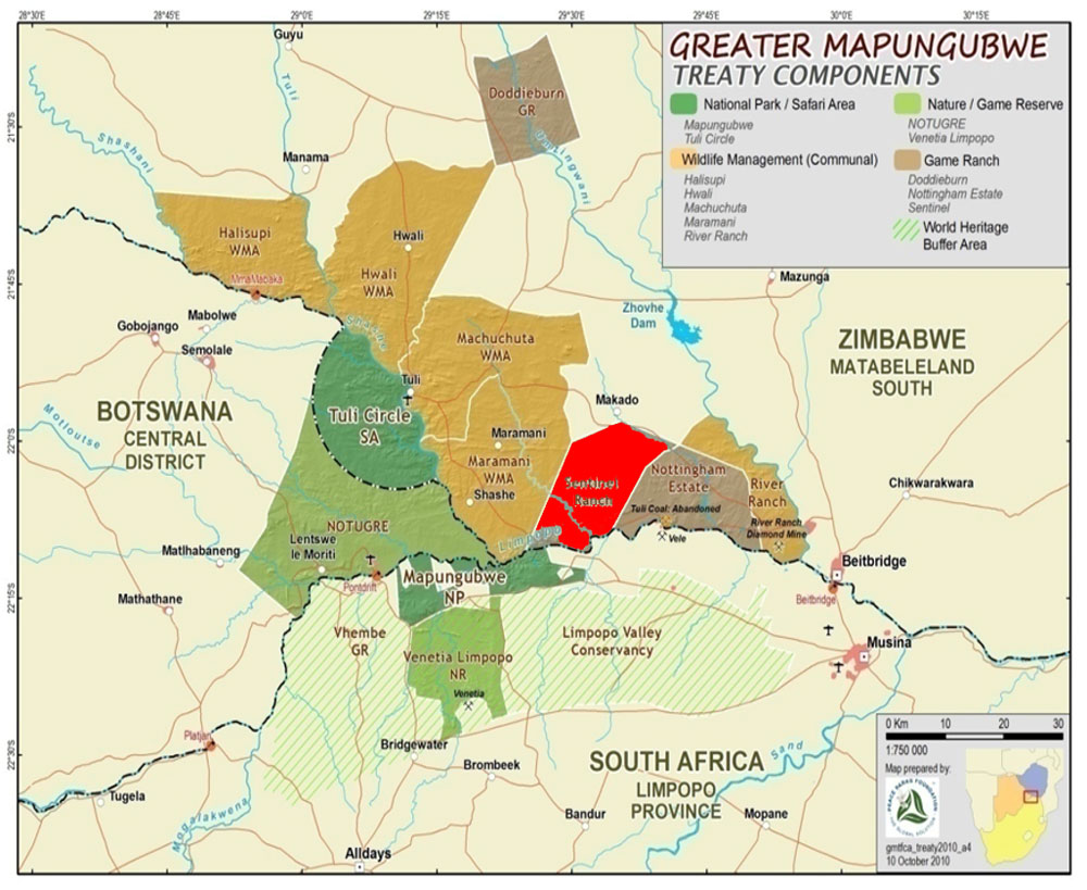 Sentinel Limpopo Eco Safaris Map